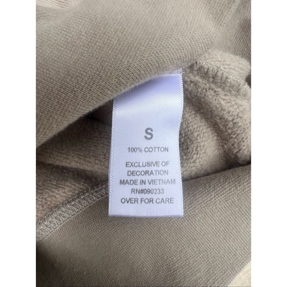 Essentials Fear Of God Big Logo Oversized Beige Hoodie Size S - Picture 7 of 7